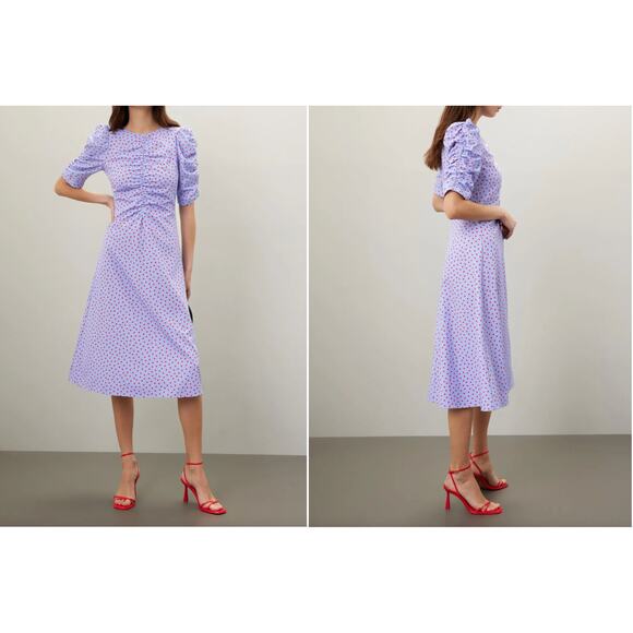 Kate Spade New York Spring Time Ruched Dress Size 8 - Picture 1 of 9
